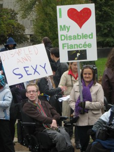 A couple at the Disability Pride march on Oct. 13 Photo: Karen Nickel / The Dialog