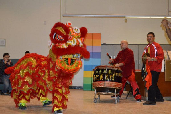 Dragon dancers and drummers celebrated the Lunar New Year at GBC with an event by the International Centre, Student life and the Student Association. Photo: GBC International Centre