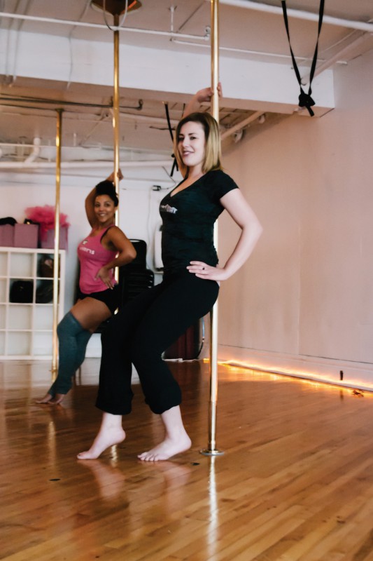 When Assistant Editor Tina Todaro (right) visited Brass Vixens, her strength and endurance were put to the test. PHOTO: JEVI/THE DIALOG