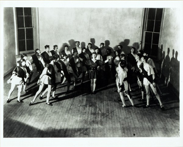 Old Image of dancers who organized alongside and as part of labour struggles in the 1930s