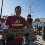 Several thousand protesters marched through Minneapolis to TCF Stadium where the Vikings were playing the Washington DC football team on Nov. 2, 2014. Photo: Fibonacci Blue / Flickr (CCby2.0)