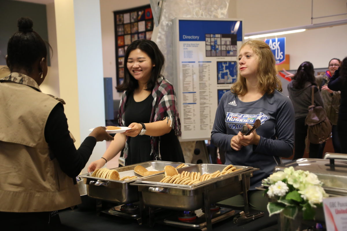Today George Brown College held a pancake breakfasts raising money for the United Way Toronto & York Region. Here are some photos from the St. James breakfast by Nazy Entezari / The Dialog