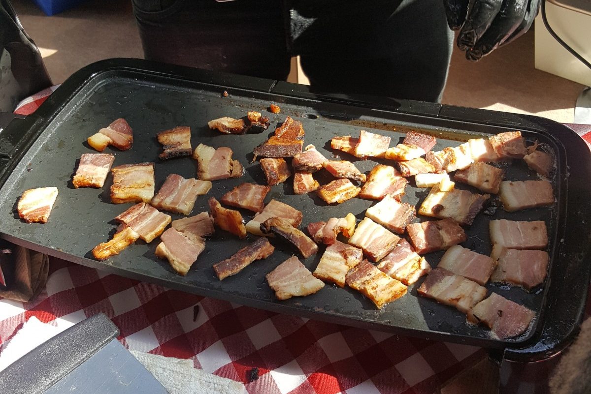 TuckShop Kitchen makes their own bacon in-house and it is thick and delicious. Photo: Mick Sweetman / The Dialog