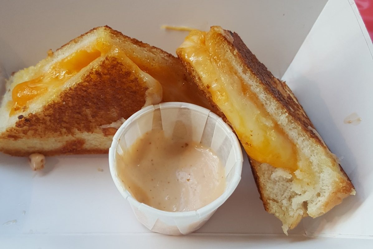 The classic grilled cheese sandwich from Stuff’d Grilled Cheese and Tots was the favourite of our editor Mick Sweetman. Photo: Mick Sweetman / The Dialog