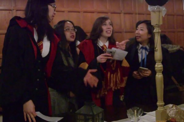 Screenshot from video of Harry Potter event