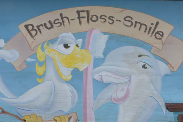 Brush1 Floss Smile mural at Dupont and Bathurst