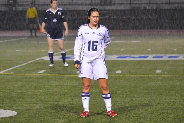 George Brown Huskies play against Niagara College Knights in rain