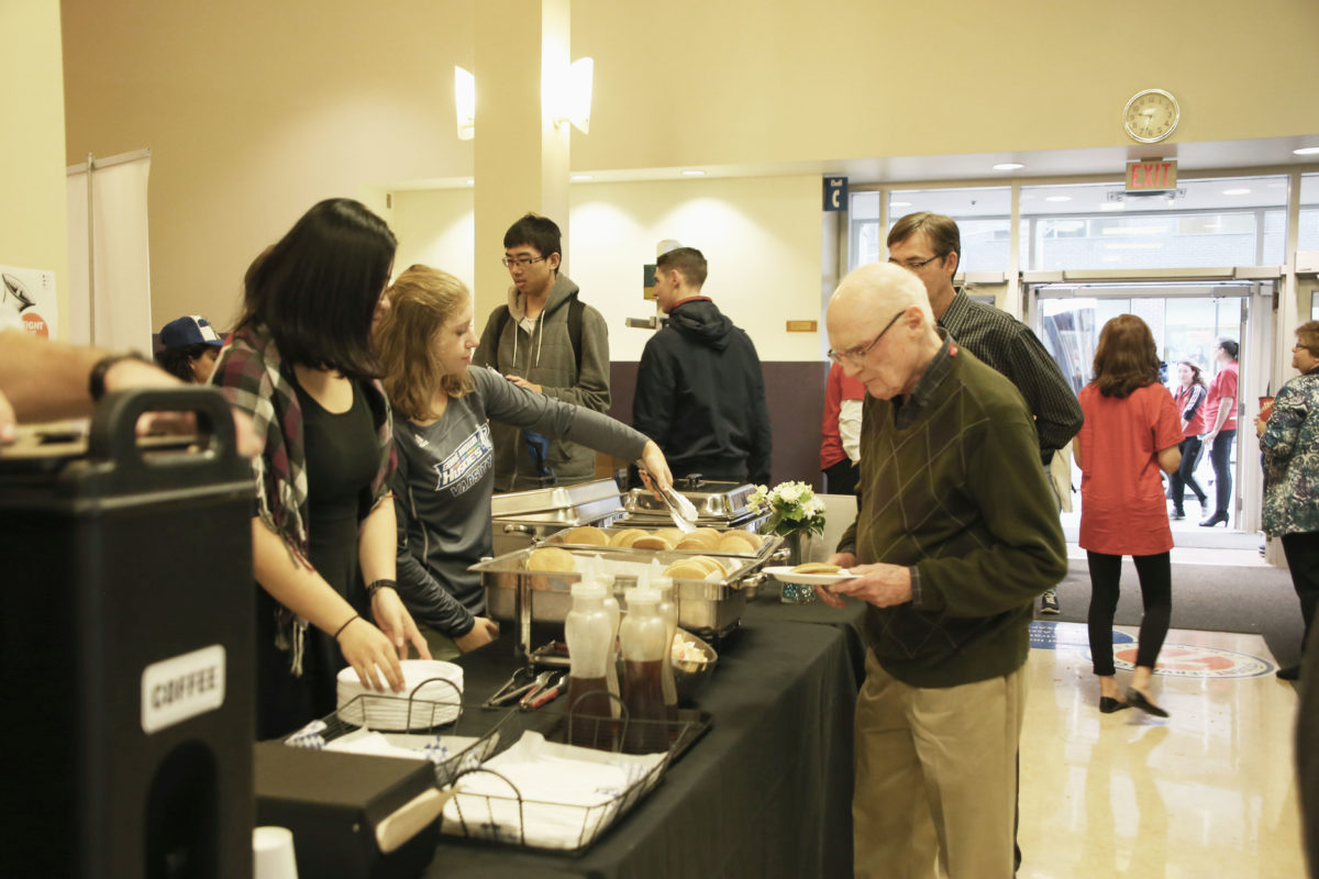 Today George Brown College held a pancake breakfasts raising money for the United Way Toronto & York Region. Here are some photos from the St. James breakfast by Nazy Entezari / The Dialog