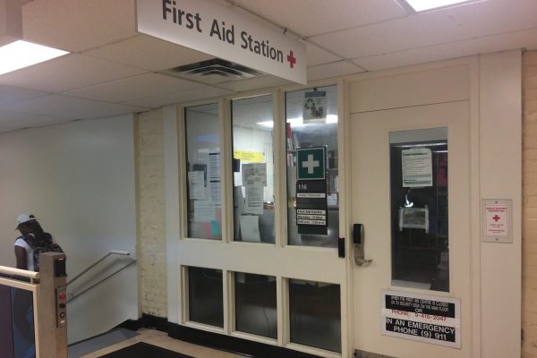 First aid staff at George Brown College will be taking naloxone training this fall. Photo: Lidianny Botto / The Dialog