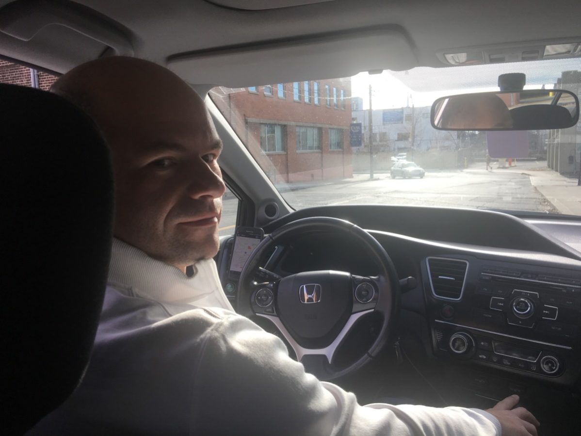 The GBC student, Fabio Ferreira, works part-time as Uber driver and he is concerned about the security incident at the company. Photo: Lidianny Botto / The