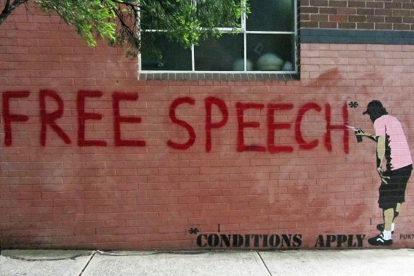 Exclusive: Ontario colleges’ new ‘free speech’ policy Free Speech *Conditions Apply Grafitti. Photo: Newtown Grafitti (CC 2.0)