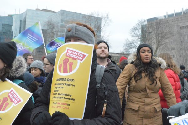 Students rally at Queen’s Park against cuts to student groups Photo caption: Funding for some services, clubs, groups and extracurricular in jeopardy under new cuts by provincial government. Photo: Allison Preston/ The Dialog
