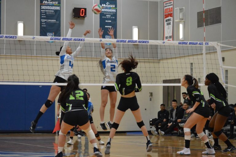 Huskies volleyball sweep last home game of season