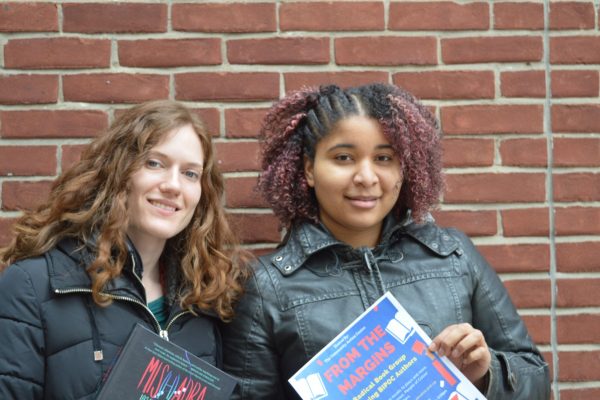 Shining a light on BIPOC authors Sarah Alvo, left and Antoinette Salazar, right held From The Margins on Jan. 21. Photo: Nico deVeber / The Dialog