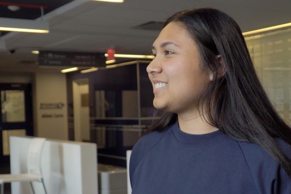 Despite her late start with the Huskies women volleyball program, setter Jasmin Walia worked her way to the top. Photo: Sebastian Bravoco / The Dialog