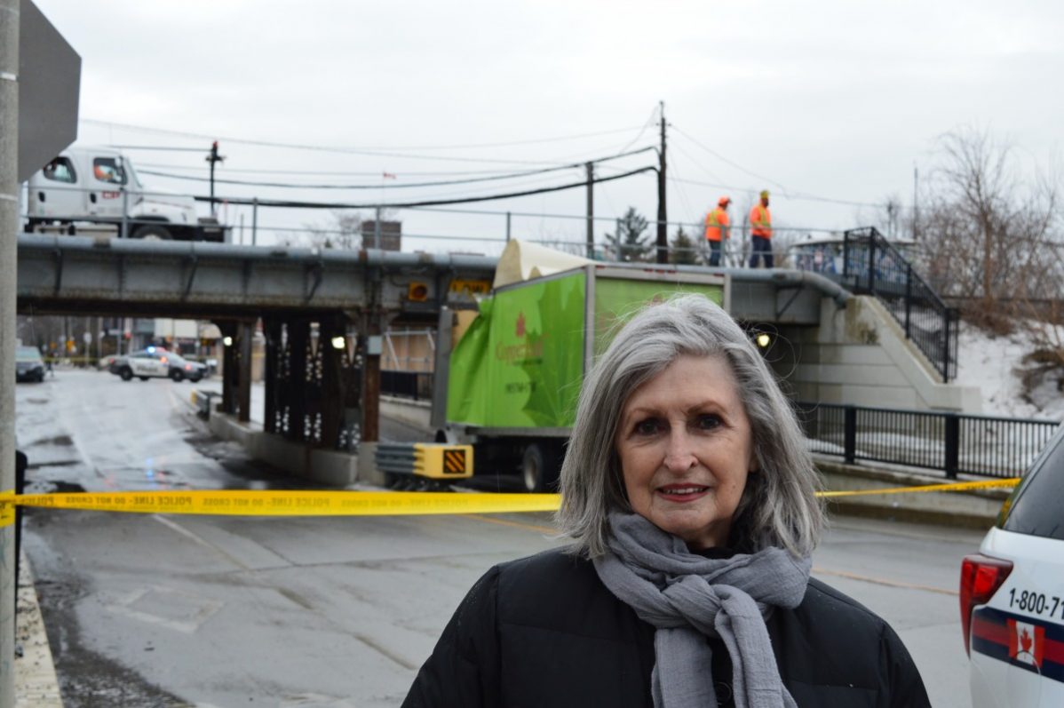 Karlsson provided police with a six-page document she made recording each "bridge hit" that occurred since March 27, 2018 to March 14, 2019. Since last year there have been 35 bridge hitting incidents at this location according to her records. Photo: Timo Cheah / The Dialog.
