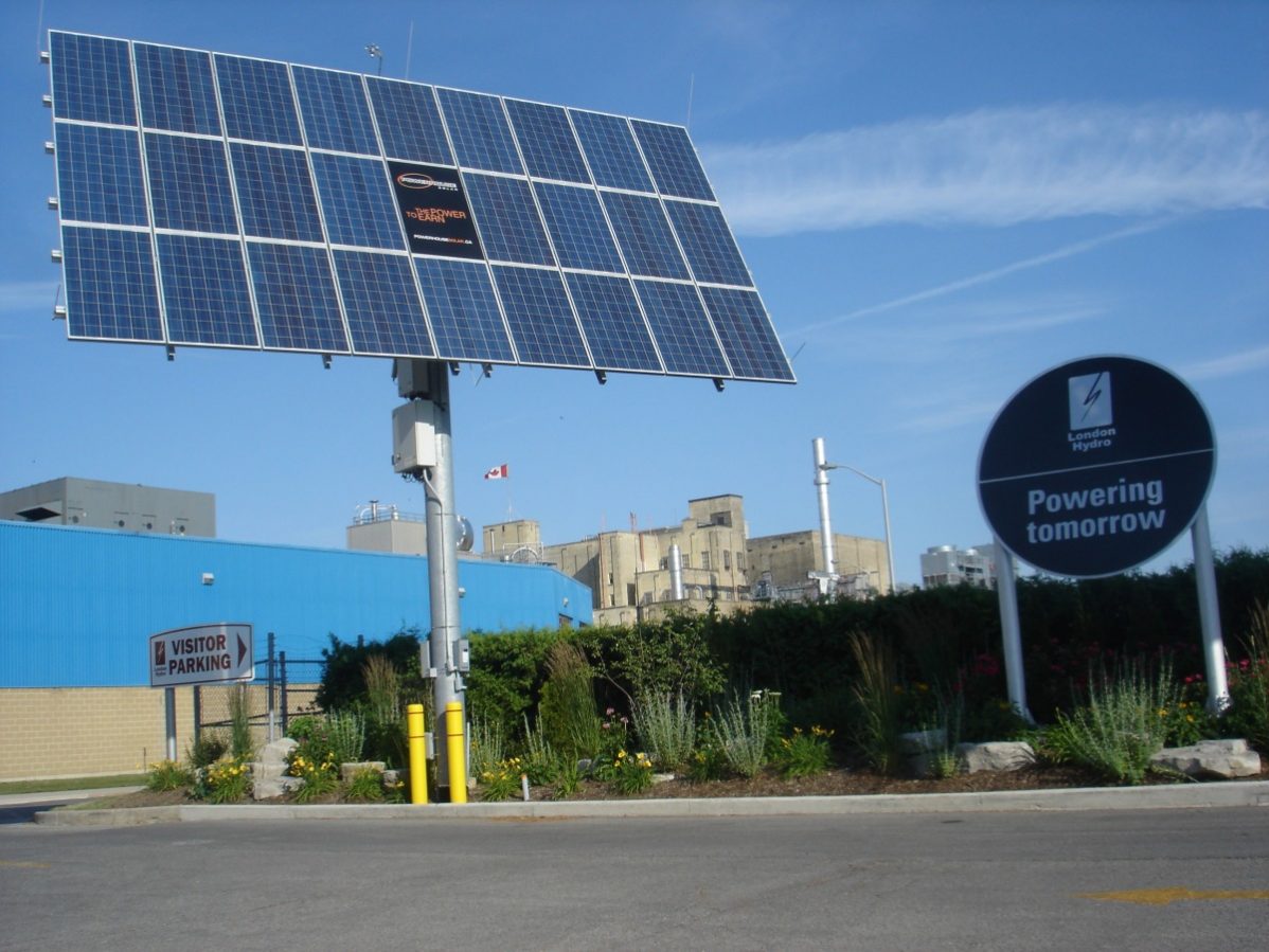 A solar panel installed at the Labatt's Brewery in London, Ontario. Photo: Flickr creative commons